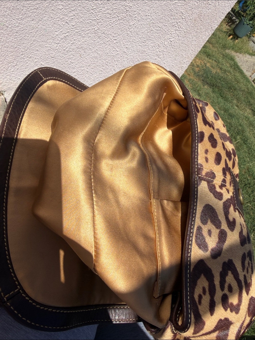 HTF Rare Vintage Coach Madison Ocelot haircalf suede bag & matching wristlet - Picture 4 of 17